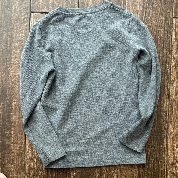 Hurley Boys Gray Long Sleeve Shirt Logo Tee Size 7/8 Youth Graphic Top - Picture 4 of 4